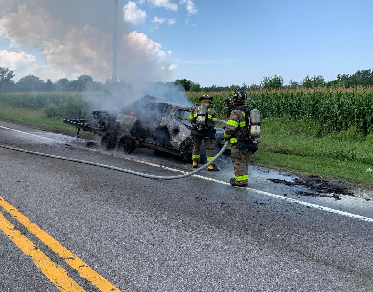 Albion Joint Fire District Car Fire