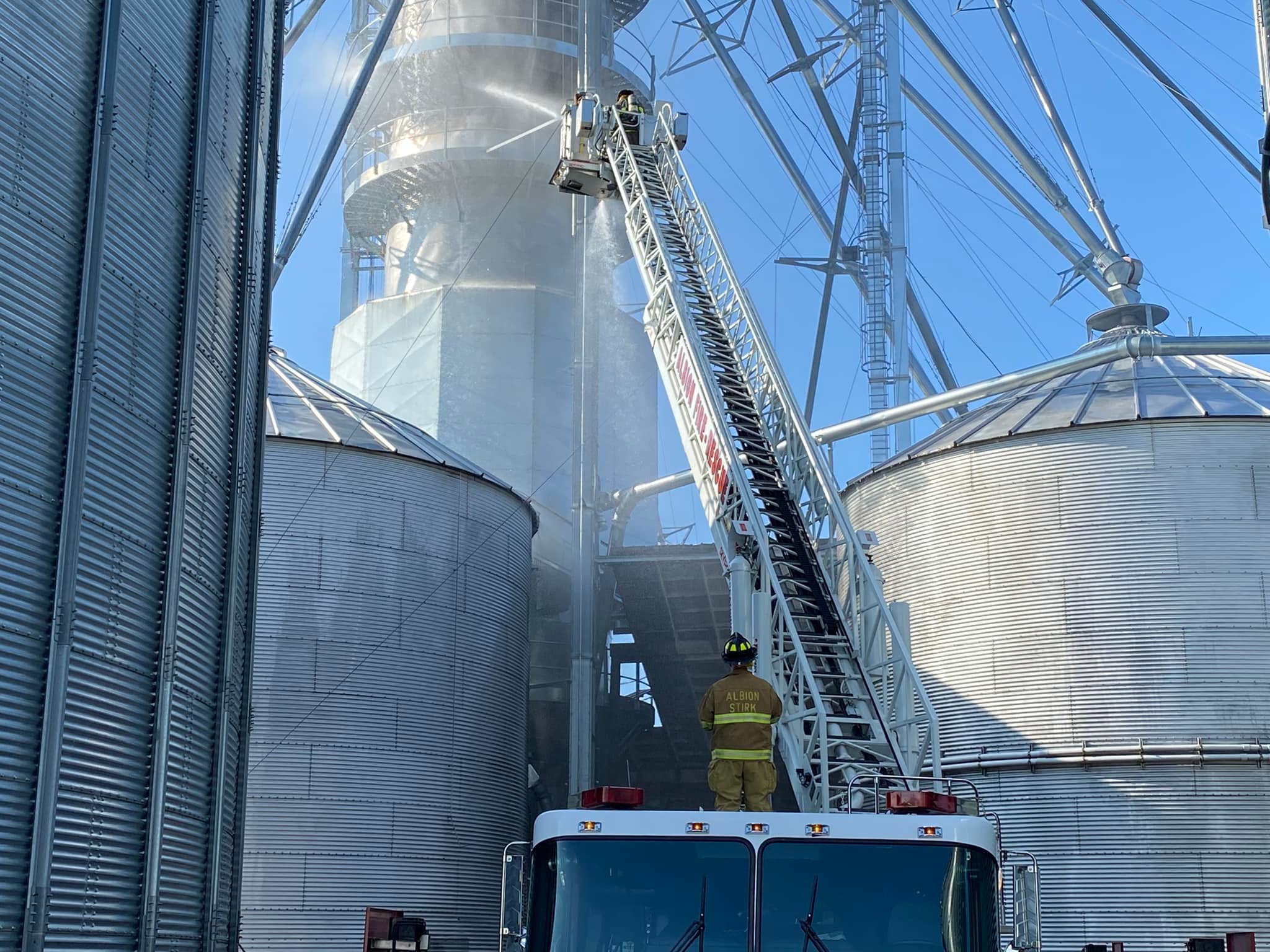 Albion Joint Fire District Grain Bin Fire